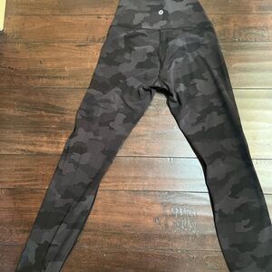 lululemon athletica Black Camouflage Leggings